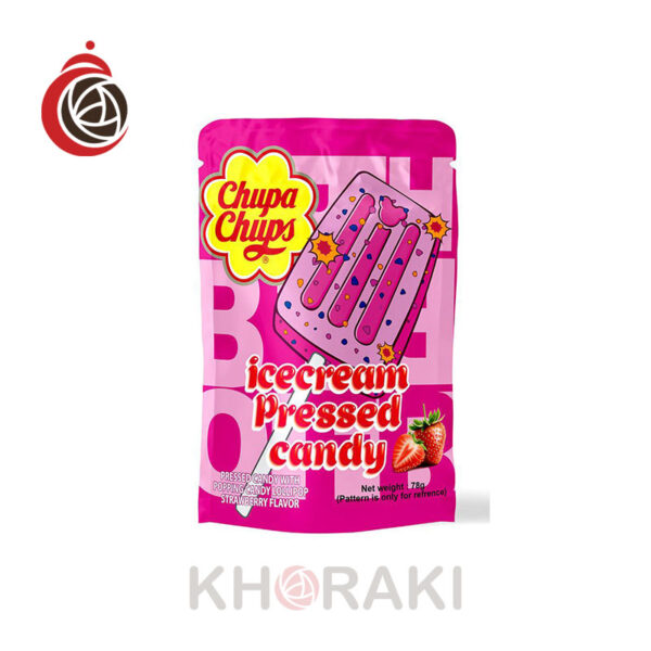 بستنی خشک چوپاچوپس آبنباتی طعم توت فرنگی بسته 11 عددی
