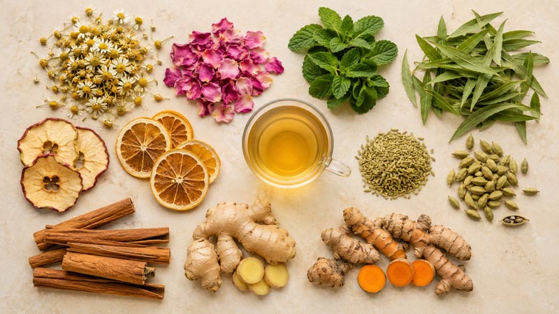 بخش های مختلف گیاه برای تهیه دمنوش